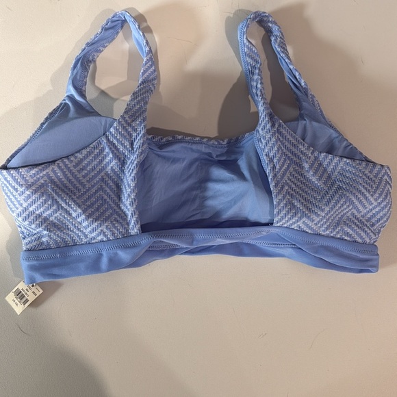 [Aerie] NWT Blue Jacquard Scoop Bikini Top - Picture 4 of 6